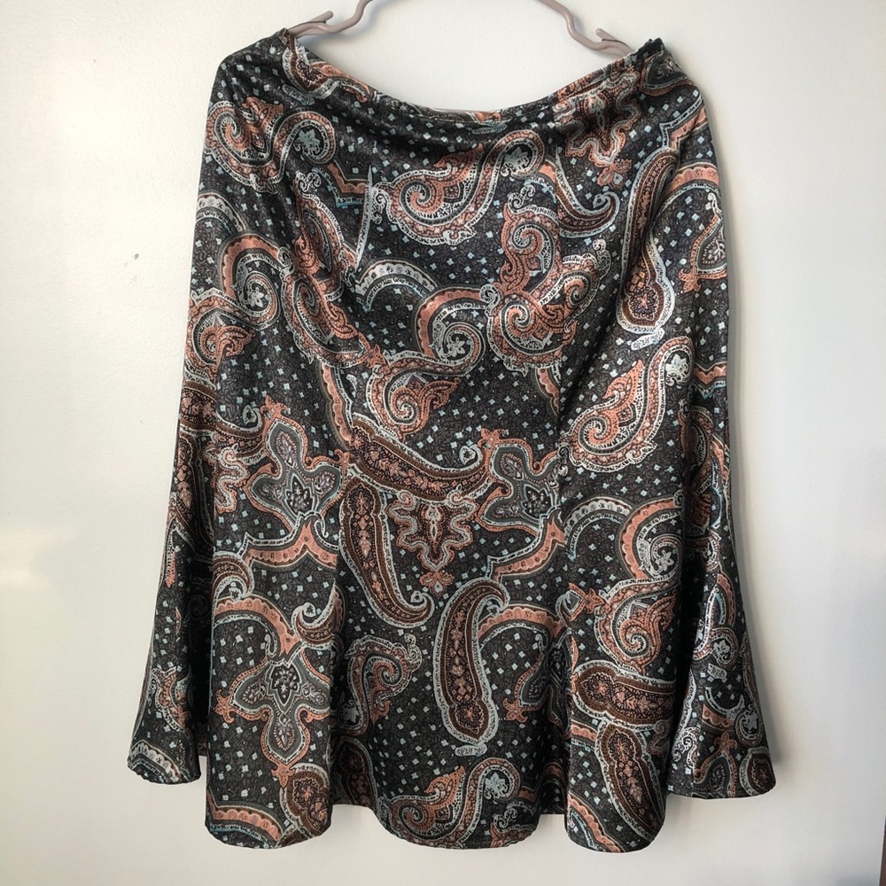 Kasper Paisley A-Line Skirt
